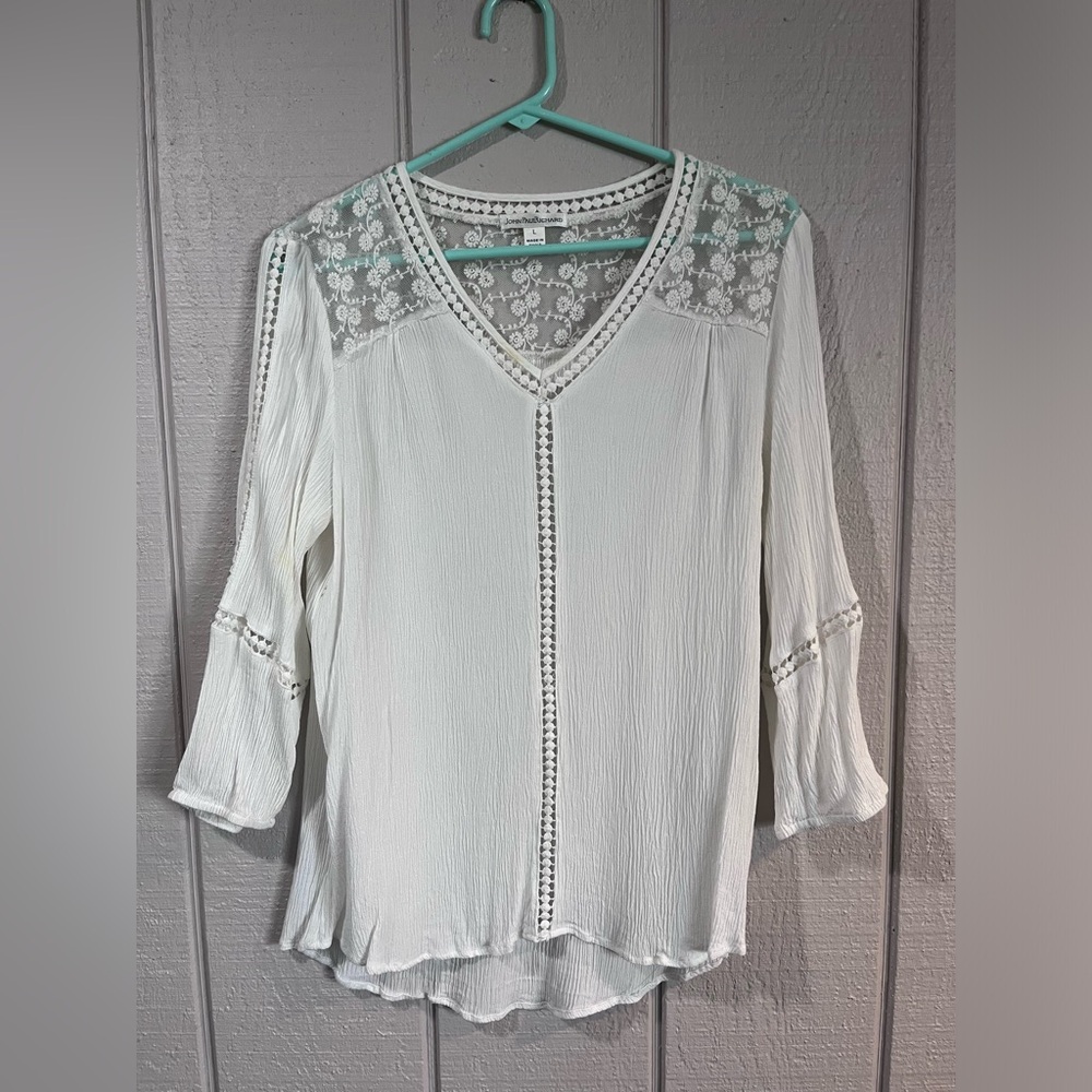 JohnPaulRichard women’s top bohemians tunic white lace